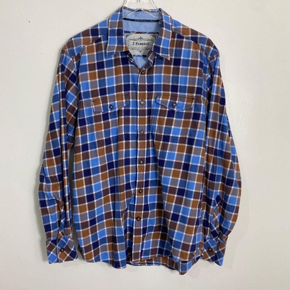 J Campbell Shirt Mens X-LARGE Button Up Long Sleeve
